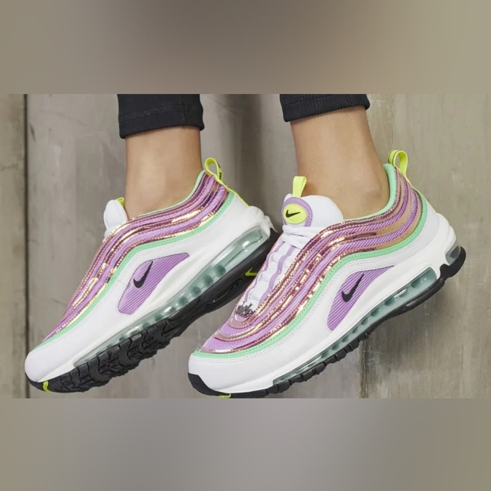 Nike Air Max 97 Women's SZ.6 Fuchsia Glow/Lemon Venom CW5591-100 New - Picture 2 of 16